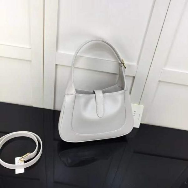 Gucci Women Jackie 1961 Small Hobo Bag in White Leather (2)