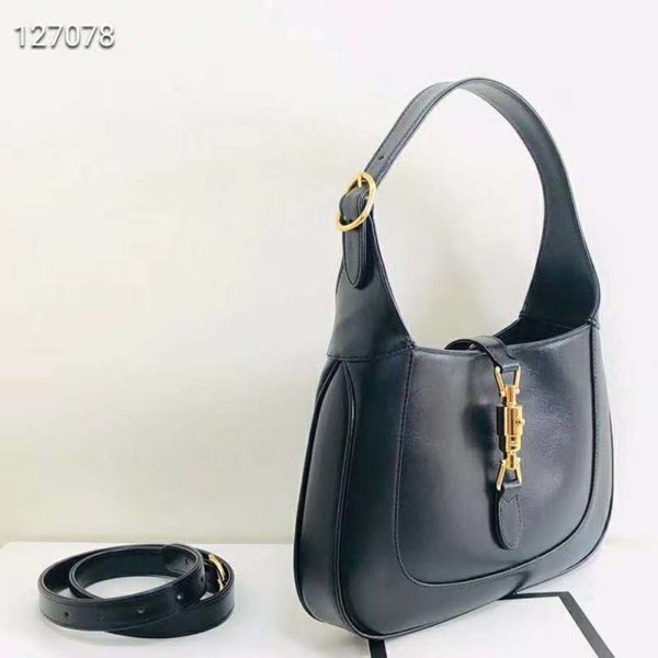 Gucci Women Jackie 1961 Small Hobo bag in Black Leather (5)