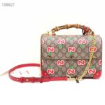 Gucci Women Padlock Small Bamboo Shoulder Bag GG Apple Print - Bild 5