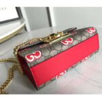 Gucci Women Padlock Small Shoulder Bag GG Apple Print GG Supreme Canvas – Image 4