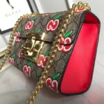 Gucci Women Padlock Small Shoulder Bag GG Apple Print GG Supreme Canvas – Image 5