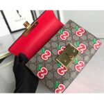 Gucci Women Padlock Small Shoulder Bag GG Apple Print GG Supreme Canvas – Image 9