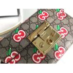 Gucci Women Padlock Small Shoulder Bag GG Apple Print GG Supreme Canvas – Image 8