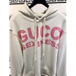 Gucci Women Sexiness Print Sweatshirt Washed Off-White Light Felted Cotton Jersey - Image 3