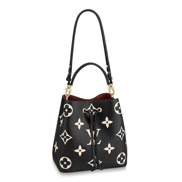 Louis Vuitton LV Women NéoNoé MM Bucket Bag Embossed Grained Cowhide Leather-Black