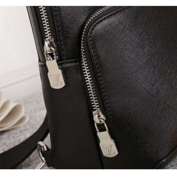 Louis Vuitton LV Men Avenue Sling Bag Taiga Leather-Black (6)