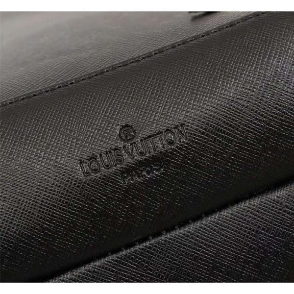 Louis Vuitton LV Men Avenue Sling Bag Taiga Leather-Black (8)