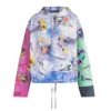 Louis Vuitton LV Men Flowers Poplin Patchwork Hoodie Cotton Multicolor Loose Fit