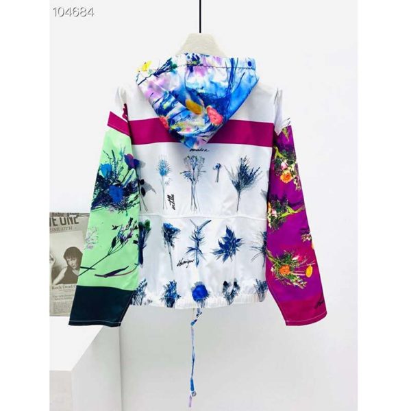 Louis Vuitton LV Men Flowers Poplin Patchwork Hoodie Cotton Multicolor Loose Fit (5)