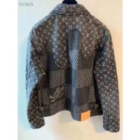 Louis Vuitton LV Men Giant Damier Waves Monogram Denim Jacket