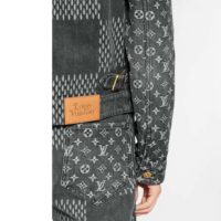 Louis Vuitton LV Men Giant Damier Waves Monogram Denim Jacket