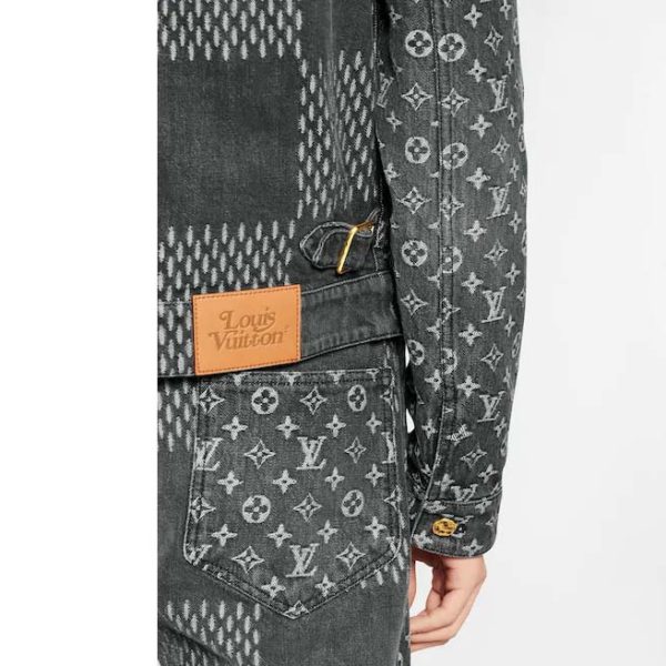 Surichinmoi smertestillende medicin luft Louis Vuitton LV Men Giant Damier Waves Monogram Denim Jacket - LULUX