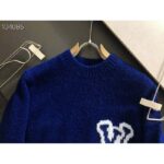 Louis Vuitton LV Men LV Intarsia Crewneck Regular Fit Wool-Blue - immagine 5