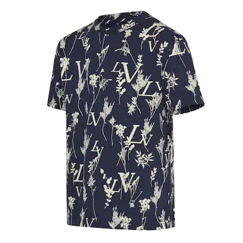 Louis Vuitton LV Printed Leaf Regular Shirt Blue Glacier. Size Xs