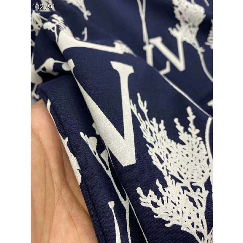 Louis Vuitton LV Printed Leaf Regular Shirt Blue Glacier. Size Xs