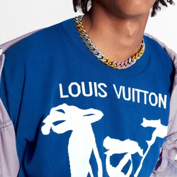 Louis Vuitton LV Men LV Scribbles Intarsia Crewneck Graphic Knit Loose Fit (4)