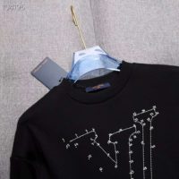 Louis Vuitton LV Men LV Stitch Print Embroidered Sweatshirt Regular Fit