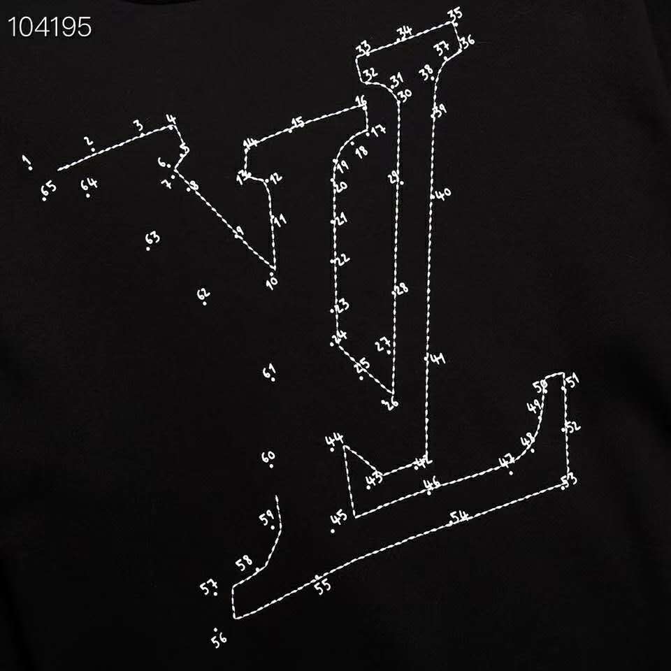 Louis Vuitton Stitch Print Embroidered Sweatshirt