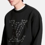 Louis Vuitton LV Men LV Stitch Print Embroidered Sweatshirt Regular Fit – Image 13