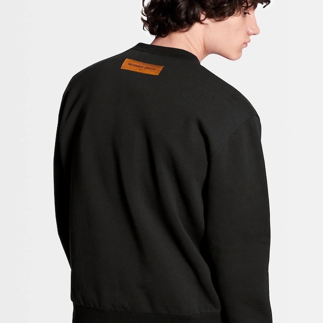 Louis Vuitton Stitch Print Embroidered Sweatshirt Black – The