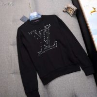 Louis Vuitton LV Men LV Stitch Print Embroidered Sweatshirt Regular Fit