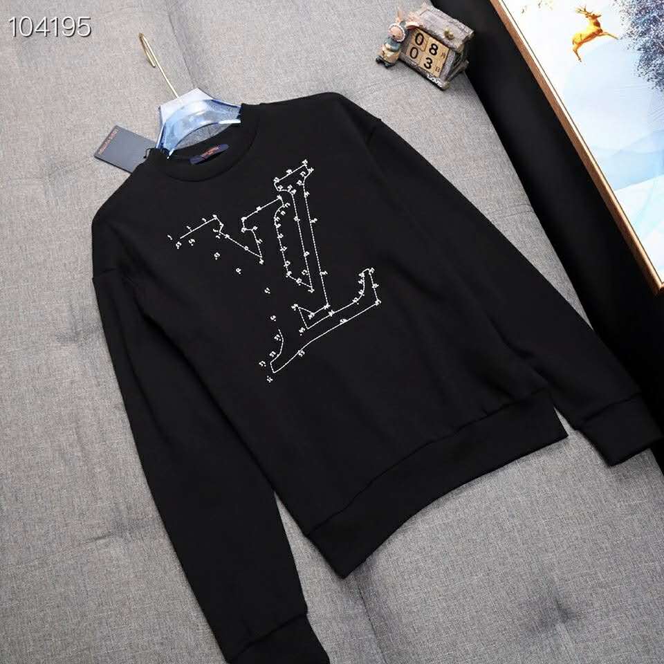 Louis Vuitton LV Men LV Stitch Print Embroidered Sweatshirt Regular Fit -  LULUX