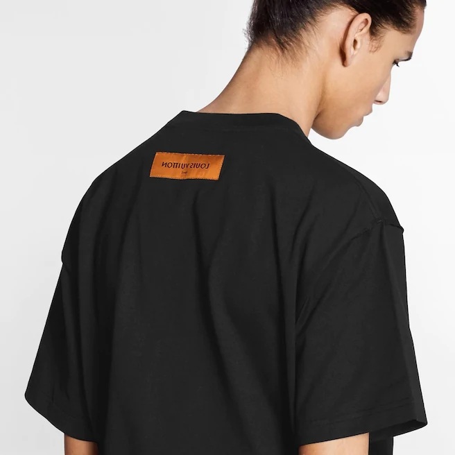 LOUIS VUITTON RM202M NPG HJY03W Logo Stitch embroidery T-Shirt XL Black  Auth Men