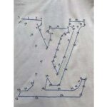 Louis Vuitton LV Men LV Stitch Print Embroidered T-Shirt Regular Fit Cotton-White - Image 4