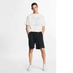Louis Vuitton LV Men LV Stitch Print Embroidered T-Shirt Regular Fit Cotton-White - Image 8