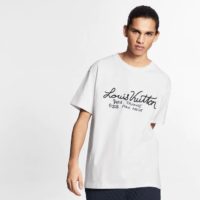 Louis Vuitton LV Men Pont Neuf Signature Print & Embroidery T-Shirt (6)