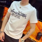 Louis Vuitton LV Men Pont Neuf Signature Print & Embroidery T-Shirt - Imagen 4