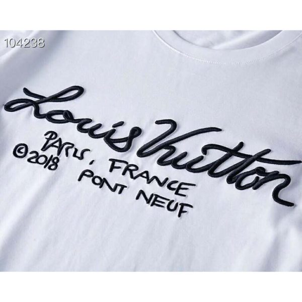Louis Vuitton LV Men Pont Neuf Signature Print & Embroidery T-Shirt (8)