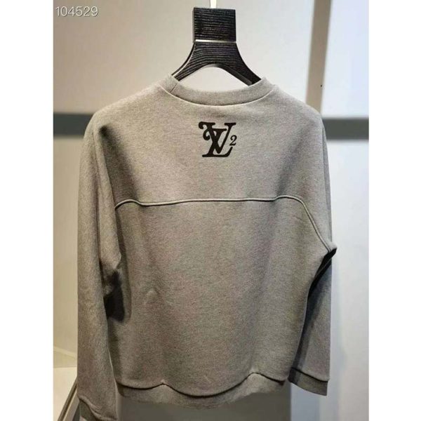 Louis Vuitton LV Men Squared LV Sweatshirt LV2 Motif 100% Cotton-Grey (1)