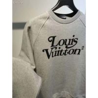 Louis Vuitton LV Men Squared LV Sweatshirt LV2 Motif 100% Cotton-Grey