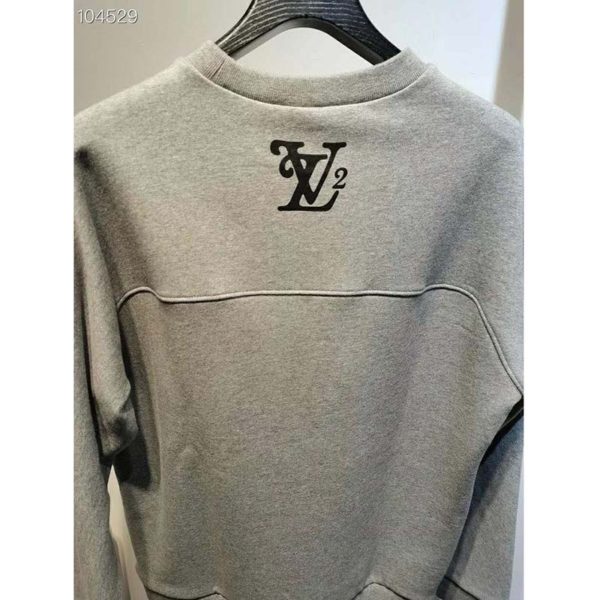 Louis Vuitton LV Men Squared LV Sweatshirt LV2 Motif 100% Cotton-Grey (2)