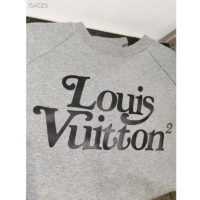 Louis Vuitton LV Men Squared LV Sweatshirt LV2 Motif 100% Cotton-Grey