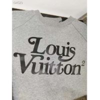 Louis Vuitton LV Men Squared LV Sweatshirt LV2 Motif 100% Cotton-Grey