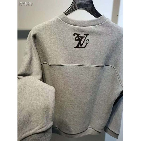 Louis Vuitton LV Men Squared LV Sweatshirt LV2 Motif 100% Cotton-Grey (6)
