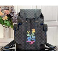 Louis Vuitton LV Unisex Christopher PM Backpack Damier Graphite Coated Canvas