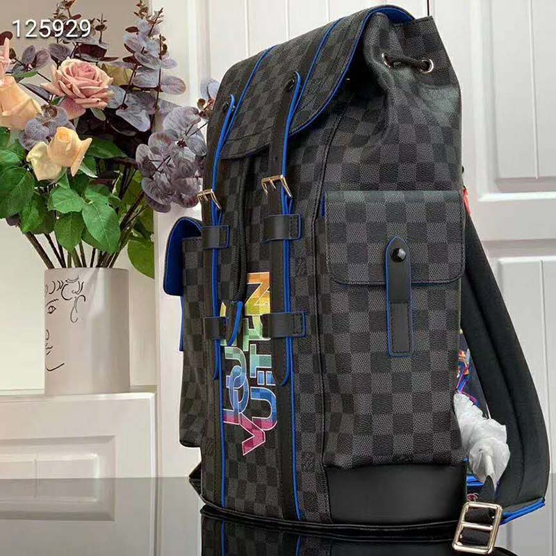 Louis Vuitton Men's Damier Graphite Giant Canvas Christopher PM Backpack  N40400 – Luxuria & Co.