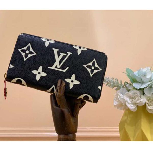 Louis Vuitton LV Unisex Crafty Zippy Wallet Monogram Empreinte Cowhide Leather (2)
