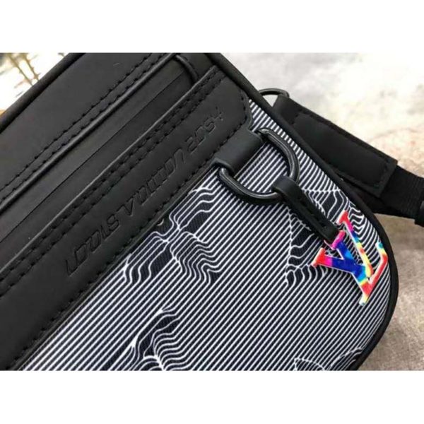 Louis Vuitton LV Unisex Expandable Messenger Bag Textile Gray-Black (3)