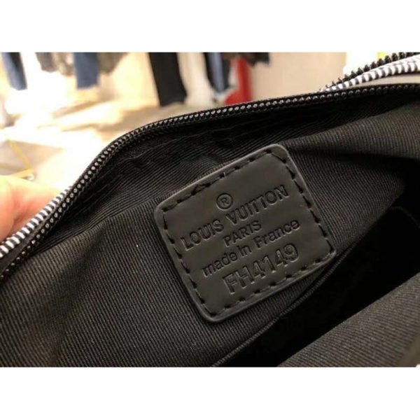 Louis Vuitton LV Unisex Expandable Messenger Bag Textile Gray-Black (8)