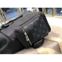 ouis Vuitton LV Unisex Outdoor Backpack Taiga Cowhide Leather-Black