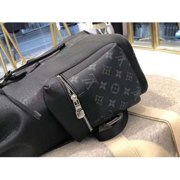 Louis Vuitton LV Unisex Outdoor Backpack Taiga Cowhide Leather-Black (1)
