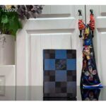 Louis Vuitton LV Unisex Passport Cover Blue Damier Graphite Giant Coated Canvas - Imagen 2