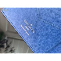 Louis Vuitton LV Unisex Passport Cover Blue Damier Graphite Giant Coated Canvas