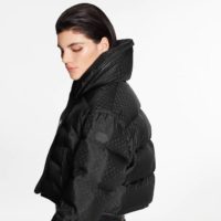 Louis Vuitton LV Women Down Jacket Silky Nylon Satin Louis Vuitton Patch-Black