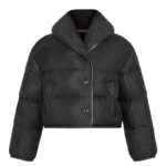 Louis Vuitton LV Women Down Jacket Silky Nylon Satin Louis Vuitton Patch-Black