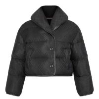 Louis Vuitton LV Women Down Jacket Silky Nylon Satin Louis Vuitton Patch-Black